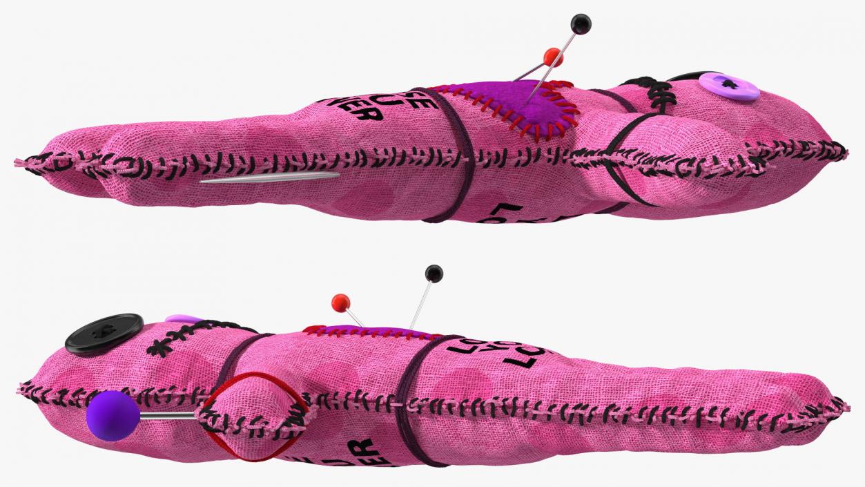 Voodoo Doll Pink Funny 3D