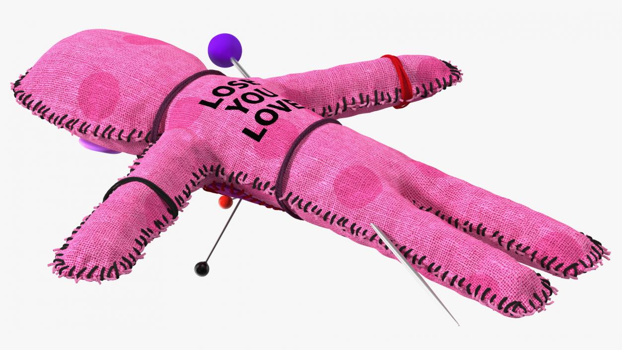 Voodoo Doll Pink Funny 3D