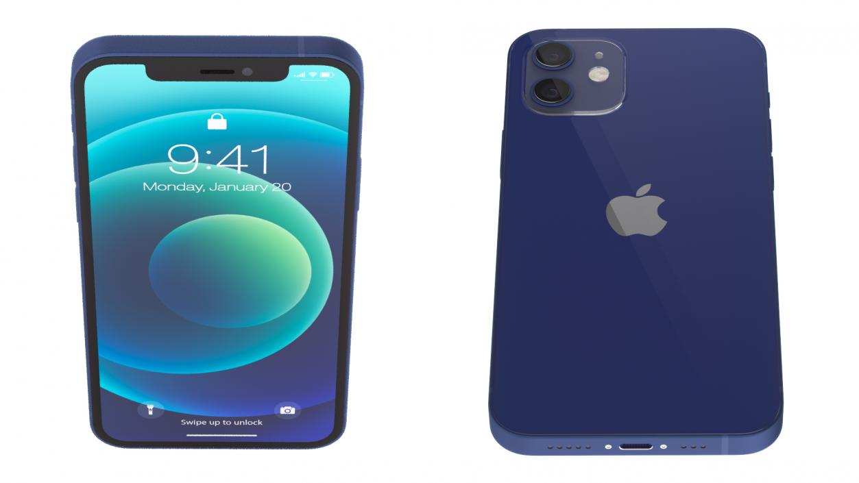 3D model Apple iPhone 12 Blue