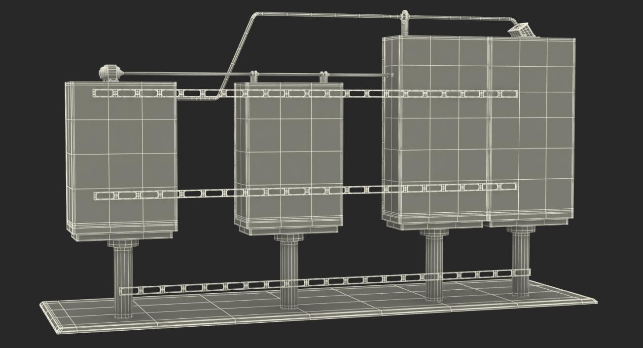 3D Electric Control Boxes Collection model