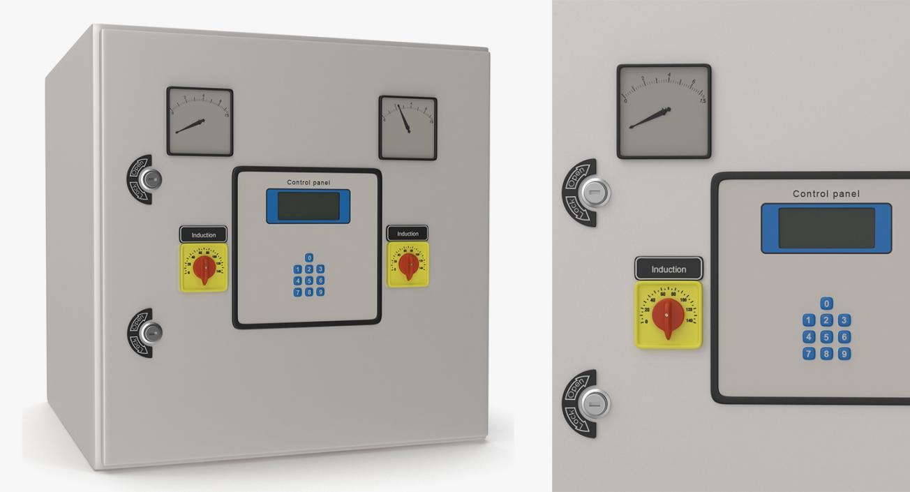 3D Electric Control Boxes Collection model