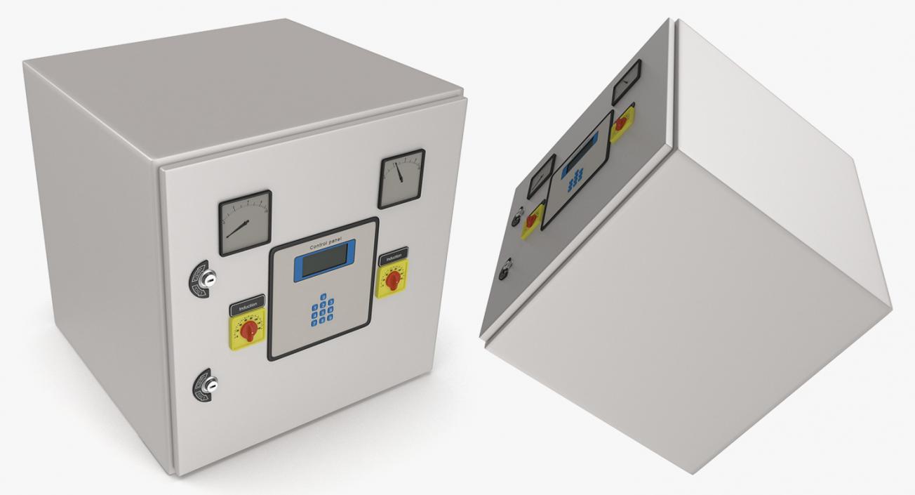 3D Electric Control Boxes Collection model