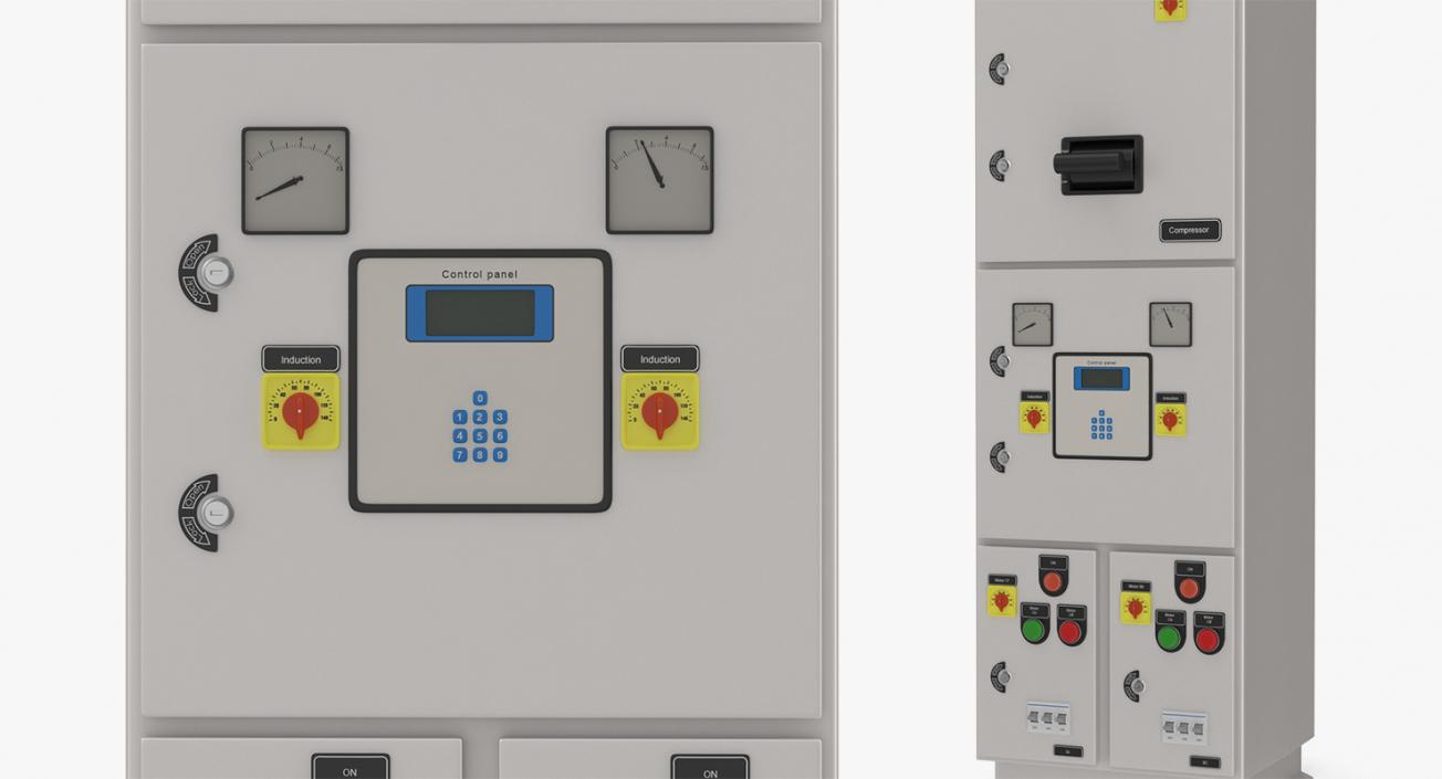 3D Electric Control Boxes Collection model