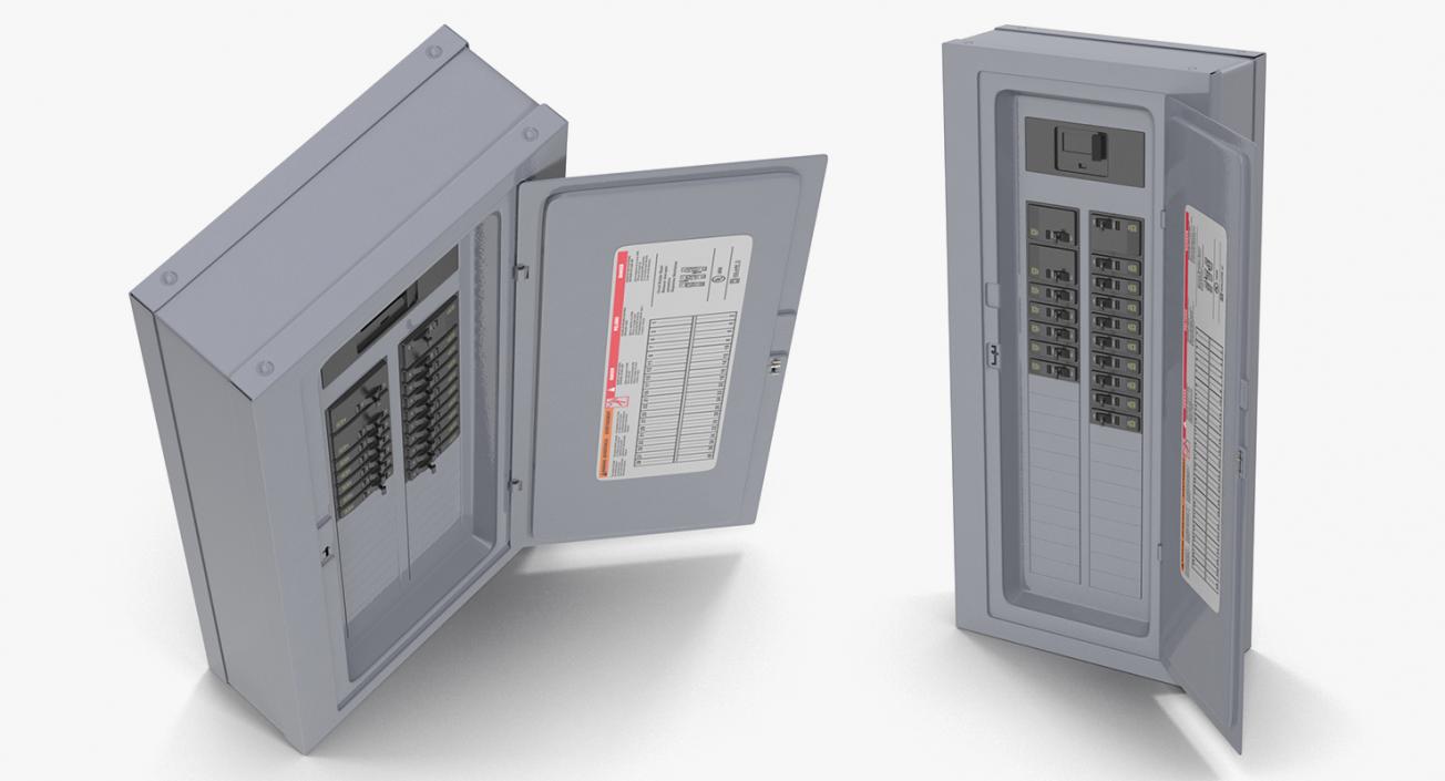 3D Electric Control Boxes Collection model