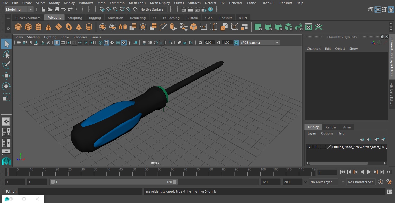 Phillips Head Screwdriver 6mm 3D model