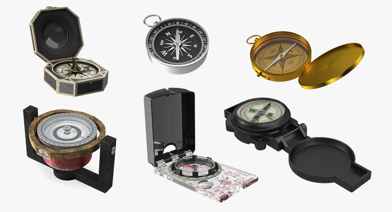 Compasses Collection 4 3D