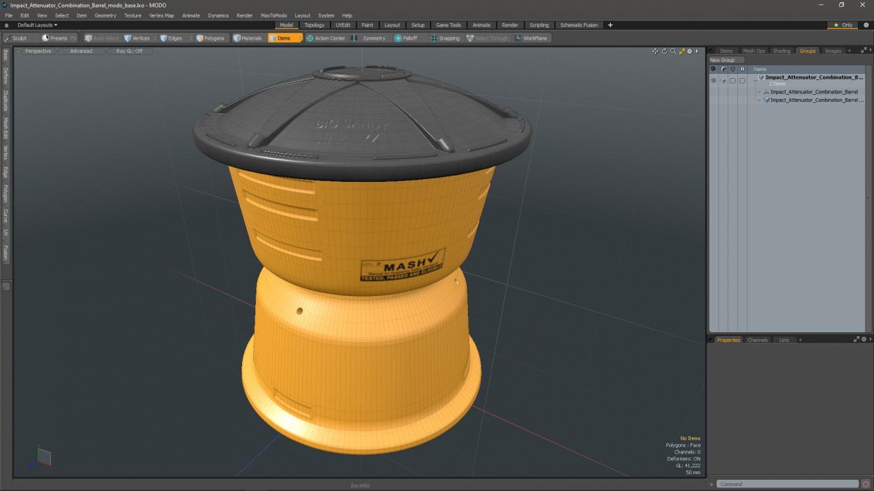 3D Impact Attenuator Combination Barrel 2 model