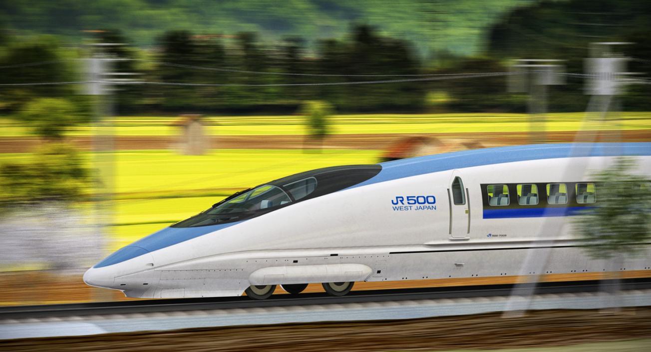 3D model Shinkansen 500 Locomotive