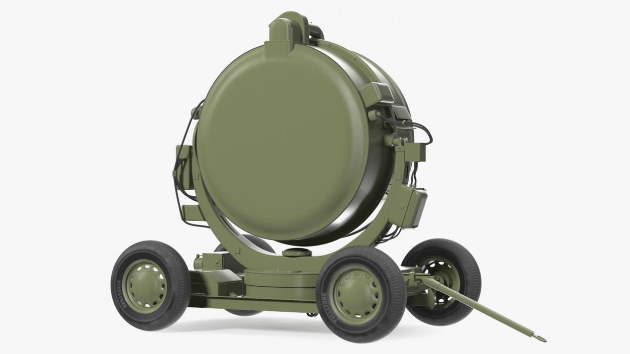 3D model Military Anti Aircraft Searchlight New Rigged