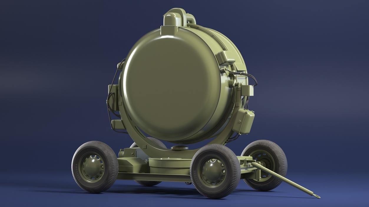 3D model Military Anti Aircraft Searchlight New Rigged