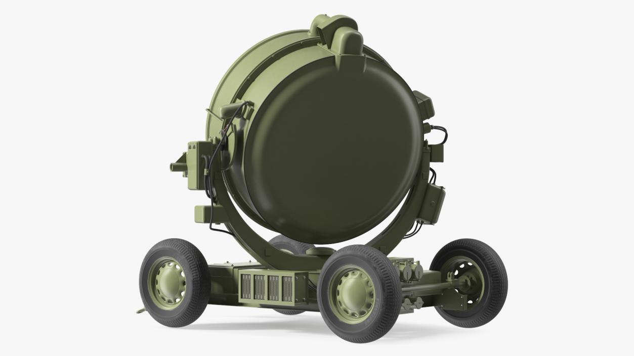 3D model Military Anti Aircraft Searchlight New Rigged