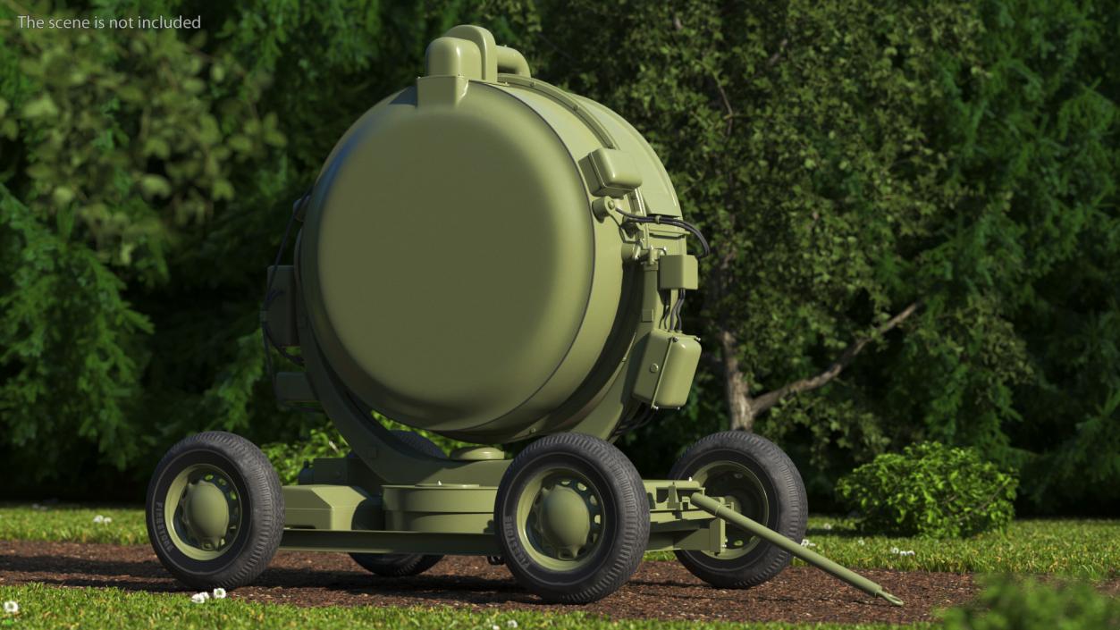 3D model Military Anti Aircraft Searchlight New Rigged