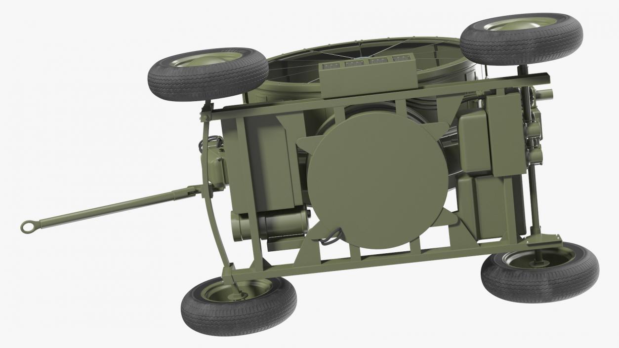 3D model Military Anti Aircraft Searchlight New Rigged