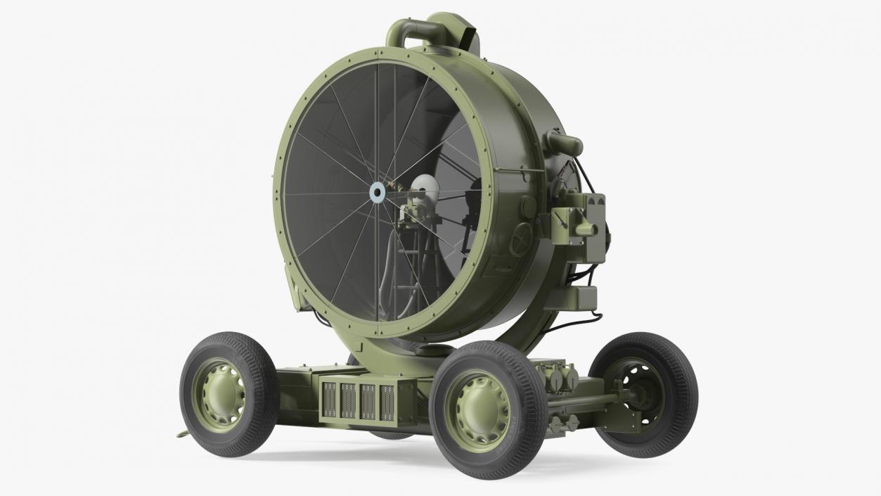 3D model Military Anti Aircraft Searchlight New Rigged