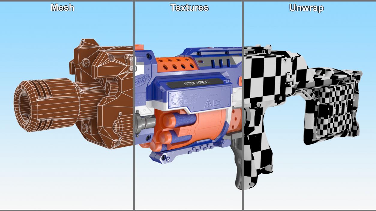 Nerf N-Strike Stockade 3D