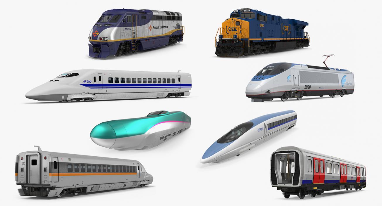 Locomotives Collection 3D