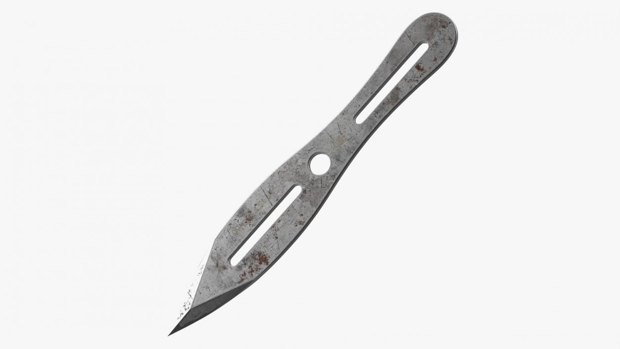 Broadhead Throwing Knife Used 3D model