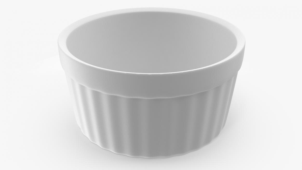 3D White Ceramic Dip Bowl For Sauces model