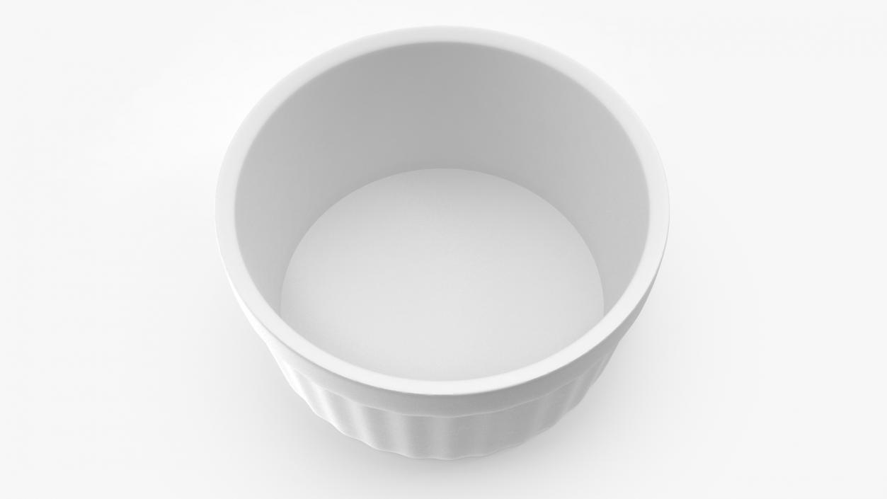 3D White Ceramic Dip Bowl For Sauces model