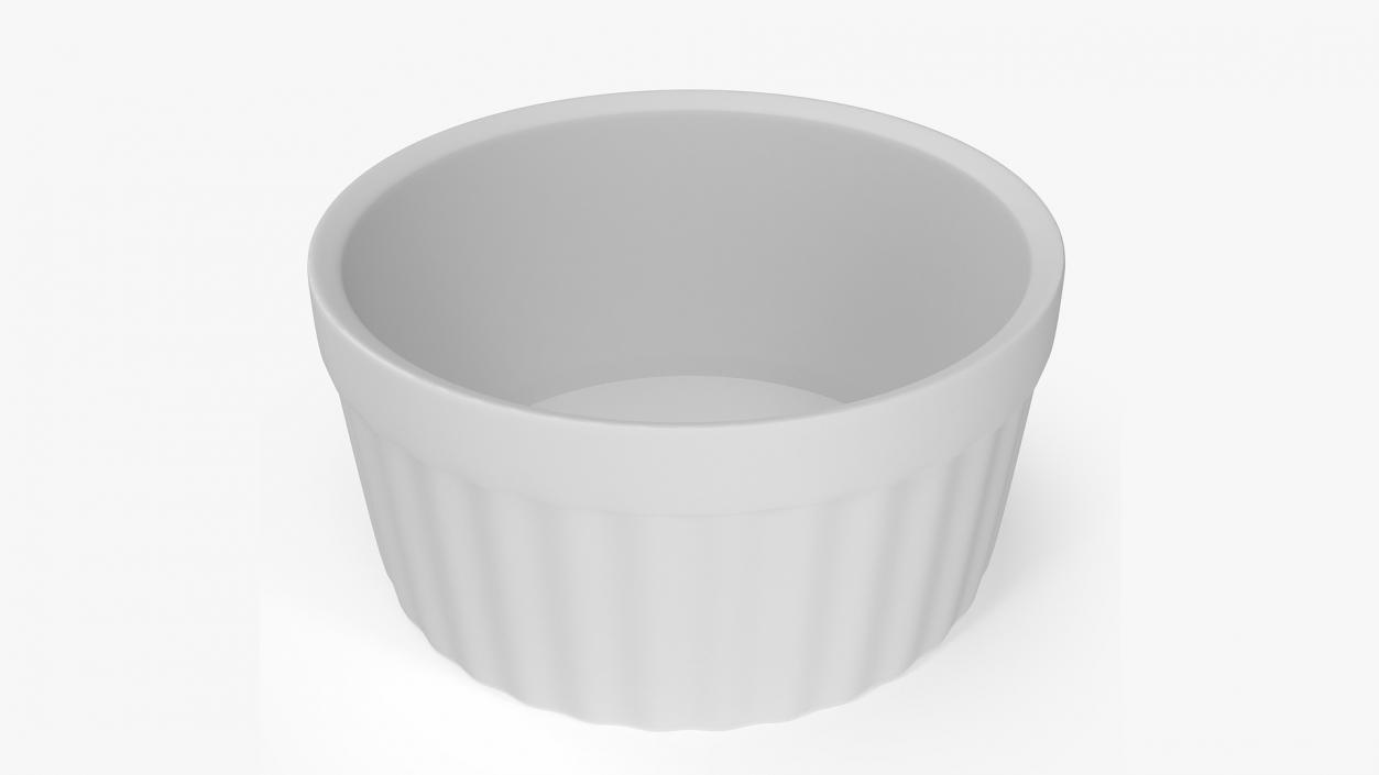 3D White Ceramic Dip Bowl For Sauces model