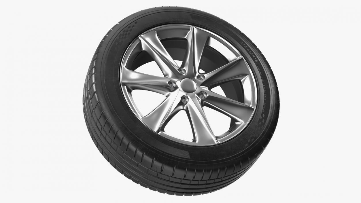 Car Wheel Rim Carrying Tire 3D