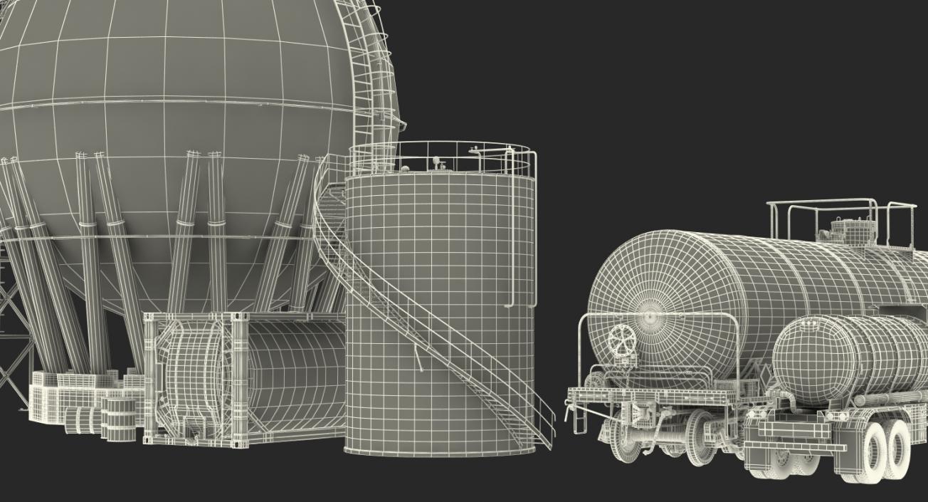 3D model Oil Storage Tanks Collection 2