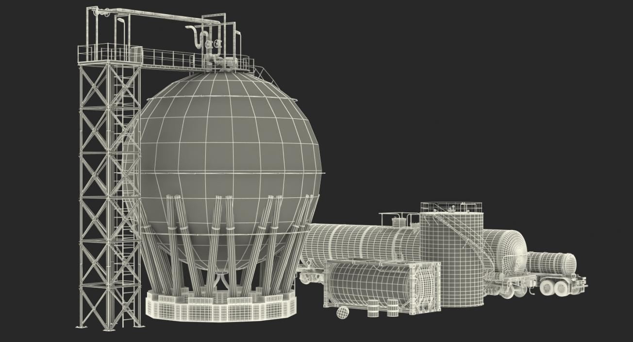 3D model Oil Storage Tanks Collection 2