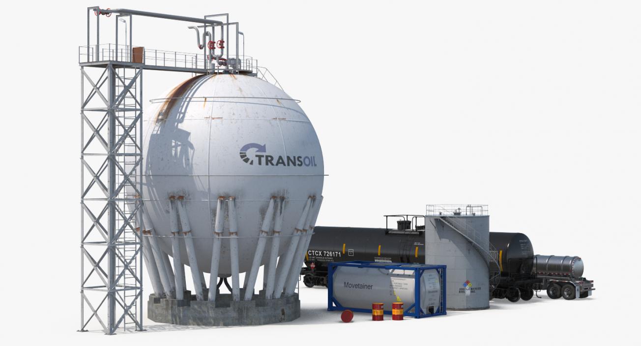 3D model Oil Storage Tanks Collection 2