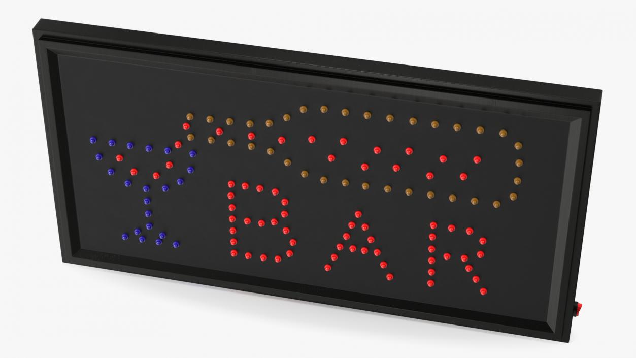 3D Bar Neon LED Light OFF Business Sign