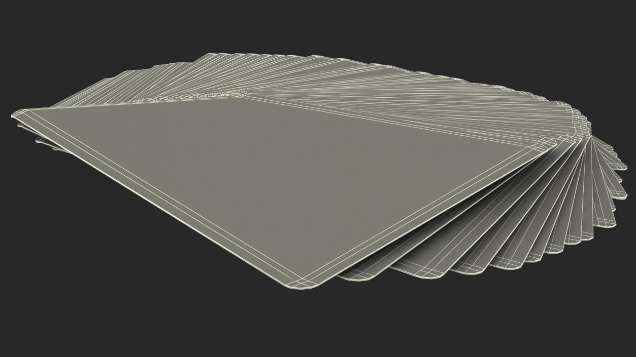 3D model Row of Playing Cards