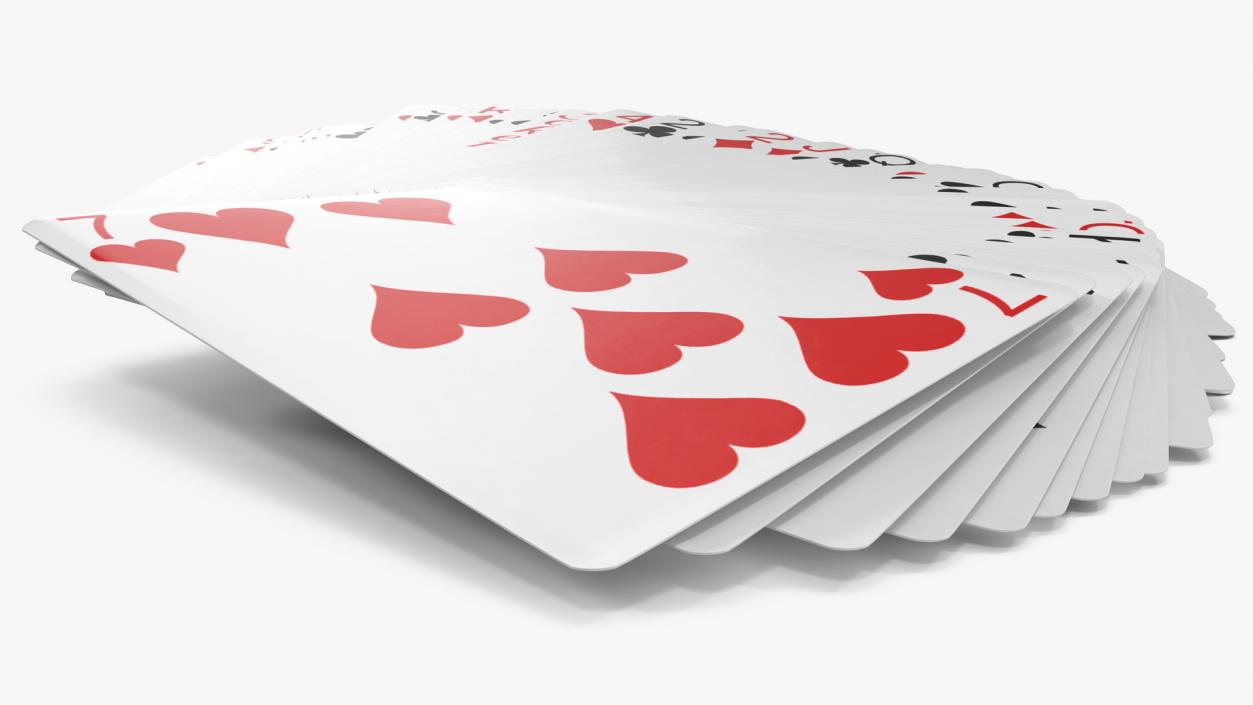 3D model Row of Playing Cards