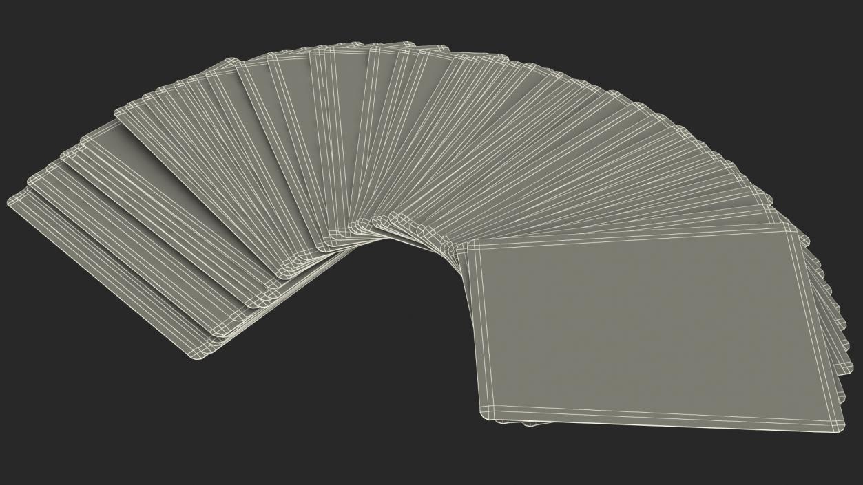 3D model Row of Playing Cards