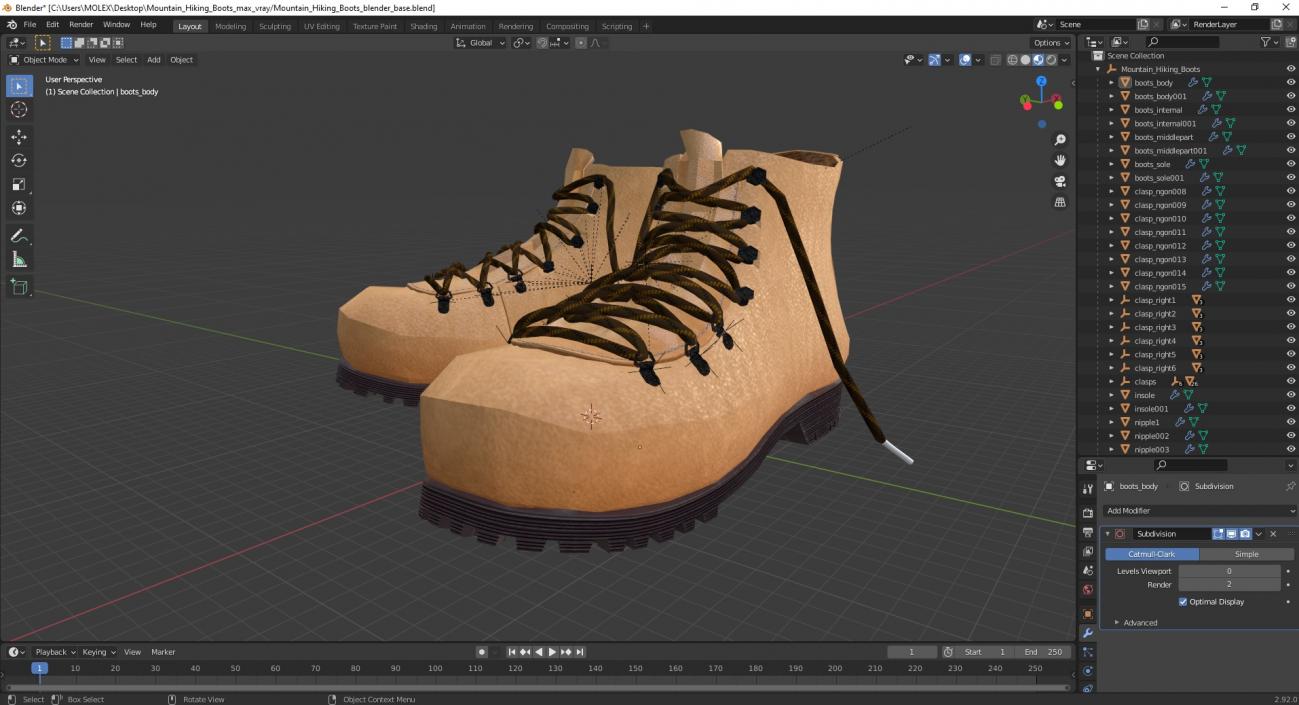 3D Mountain Hiking Boots