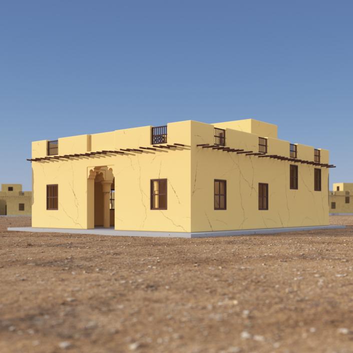 Cartoon Arab House with a Courtyard 2 3D