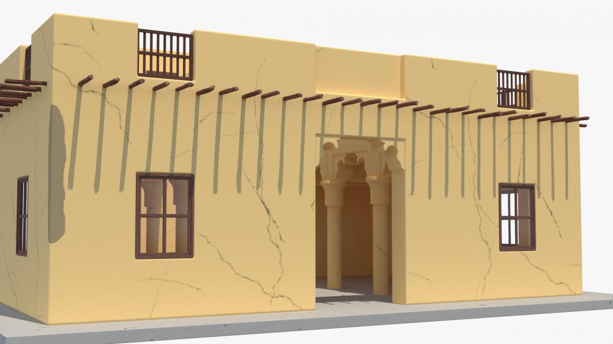 Cartoon Arab House with a Courtyard 2 3D