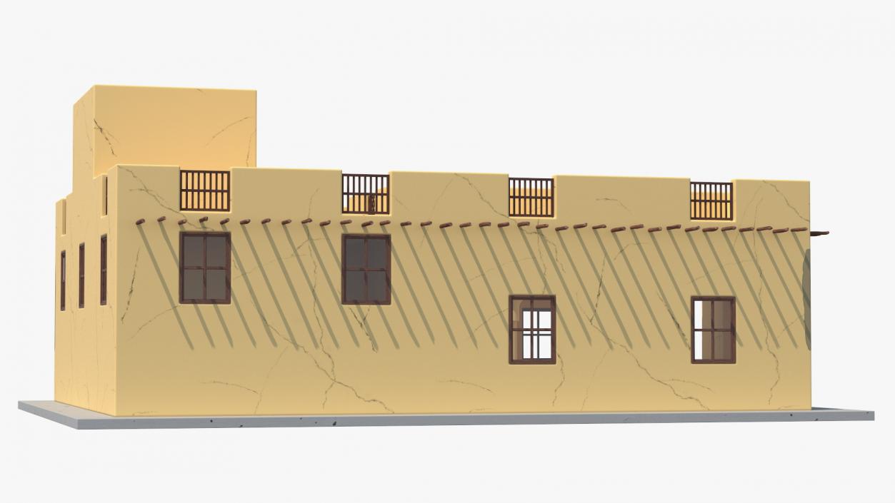 Cartoon Arab House with a Courtyard 2 3D