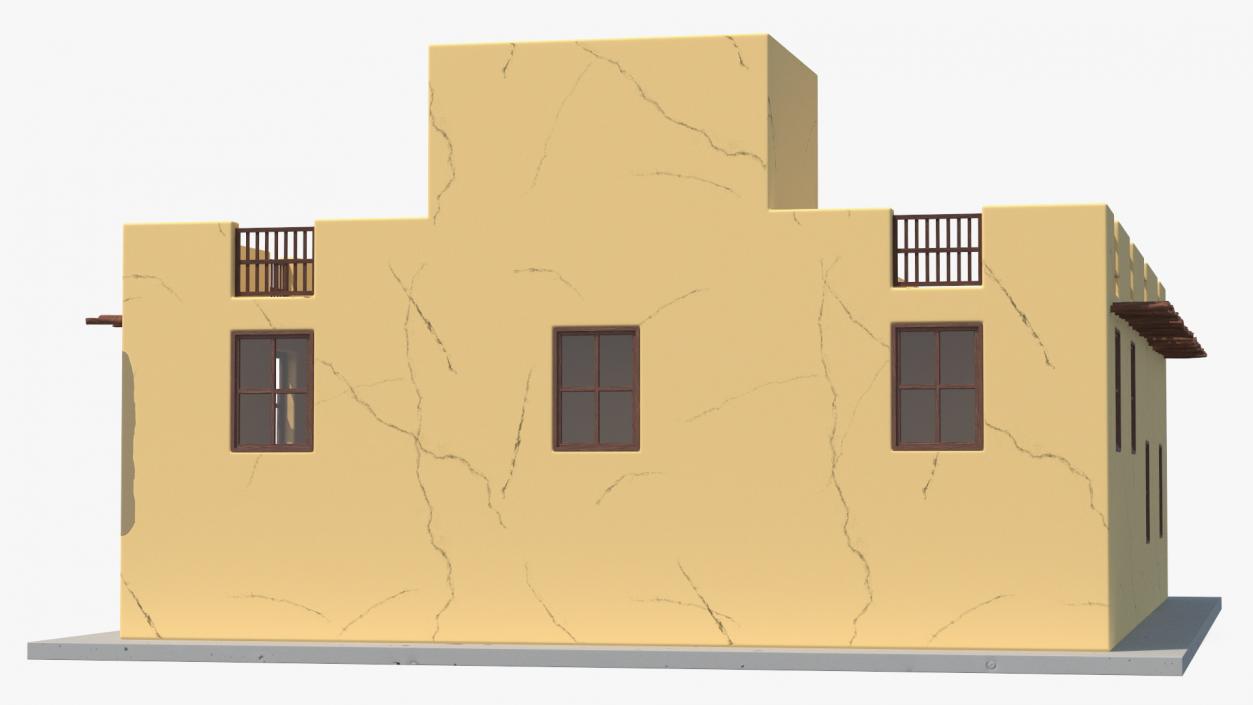 Cartoon Arab House with a Courtyard 2 3D