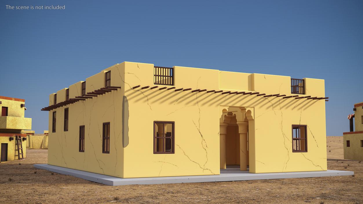 Cartoon Arab House with a Courtyard 2 3D