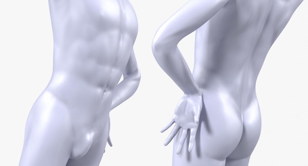 3D Rigged Mannequins Collection model