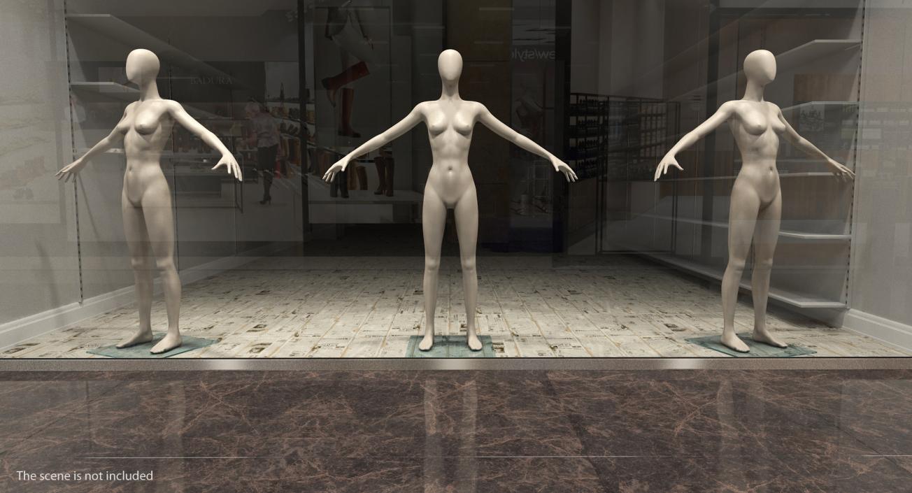 3D Rigged Mannequins Collection model