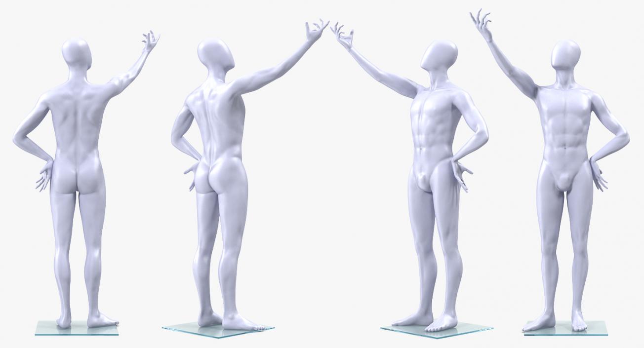 3D Rigged Mannequins Collection model