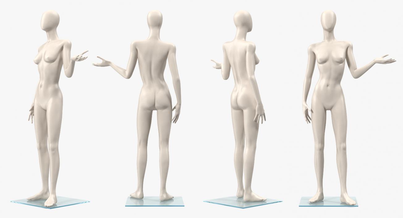 3D Rigged Mannequins Collection model