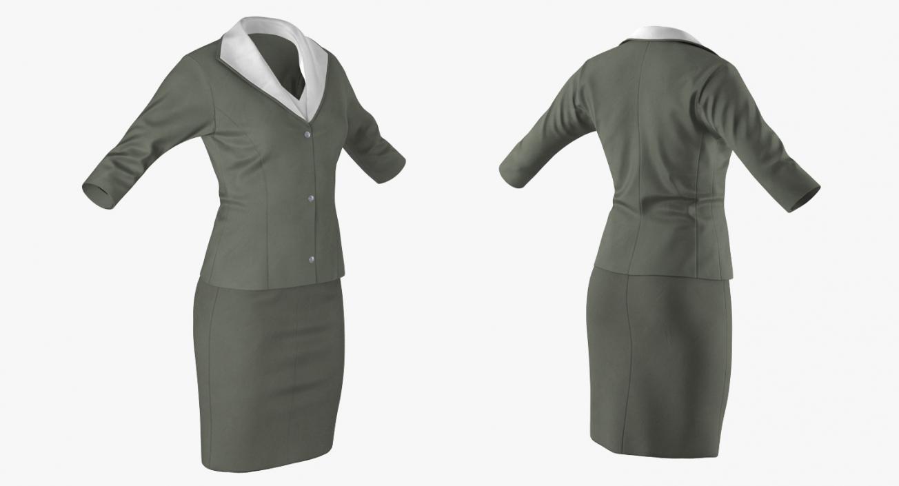 3D Women Skirt Suit