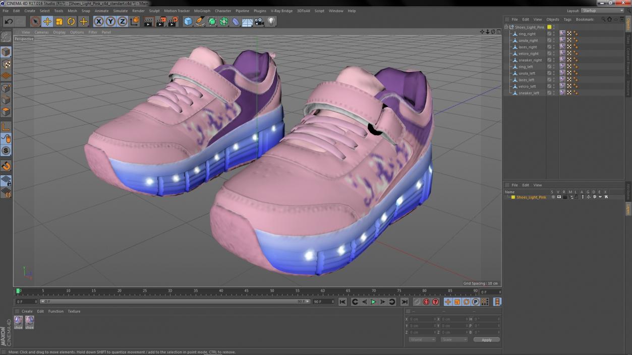 3D Shoes Light Pink