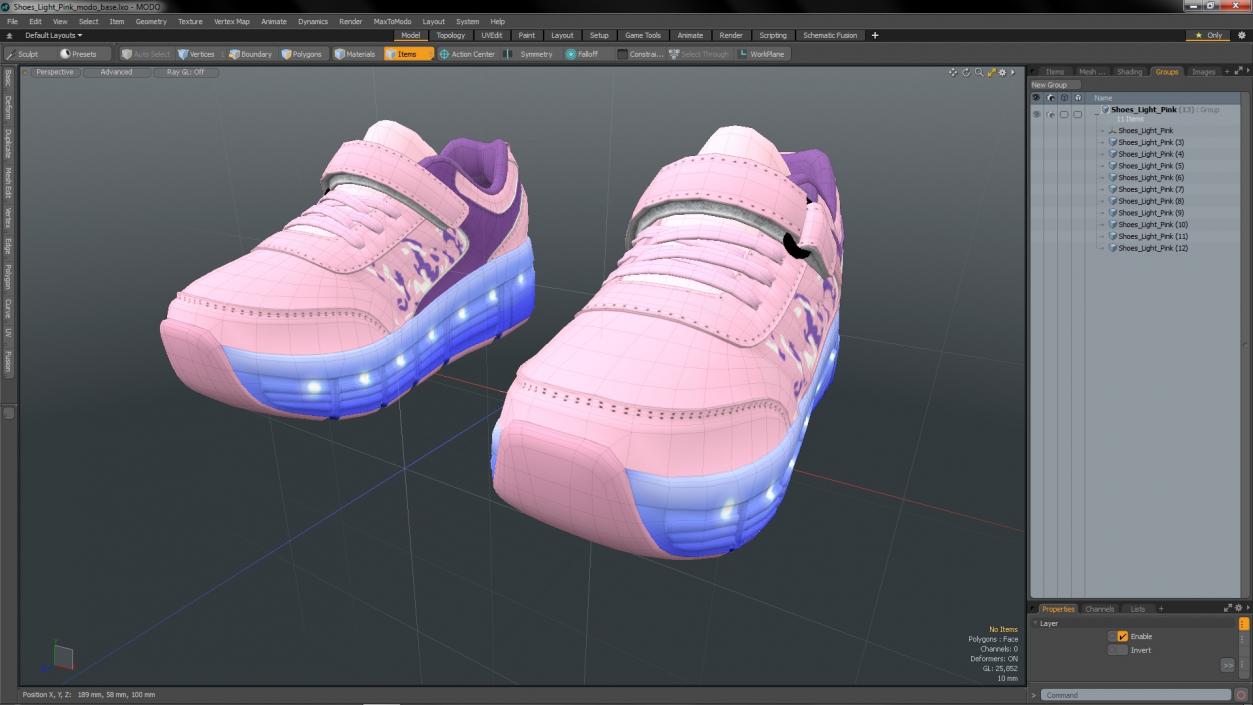 3D Shoes Light Pink