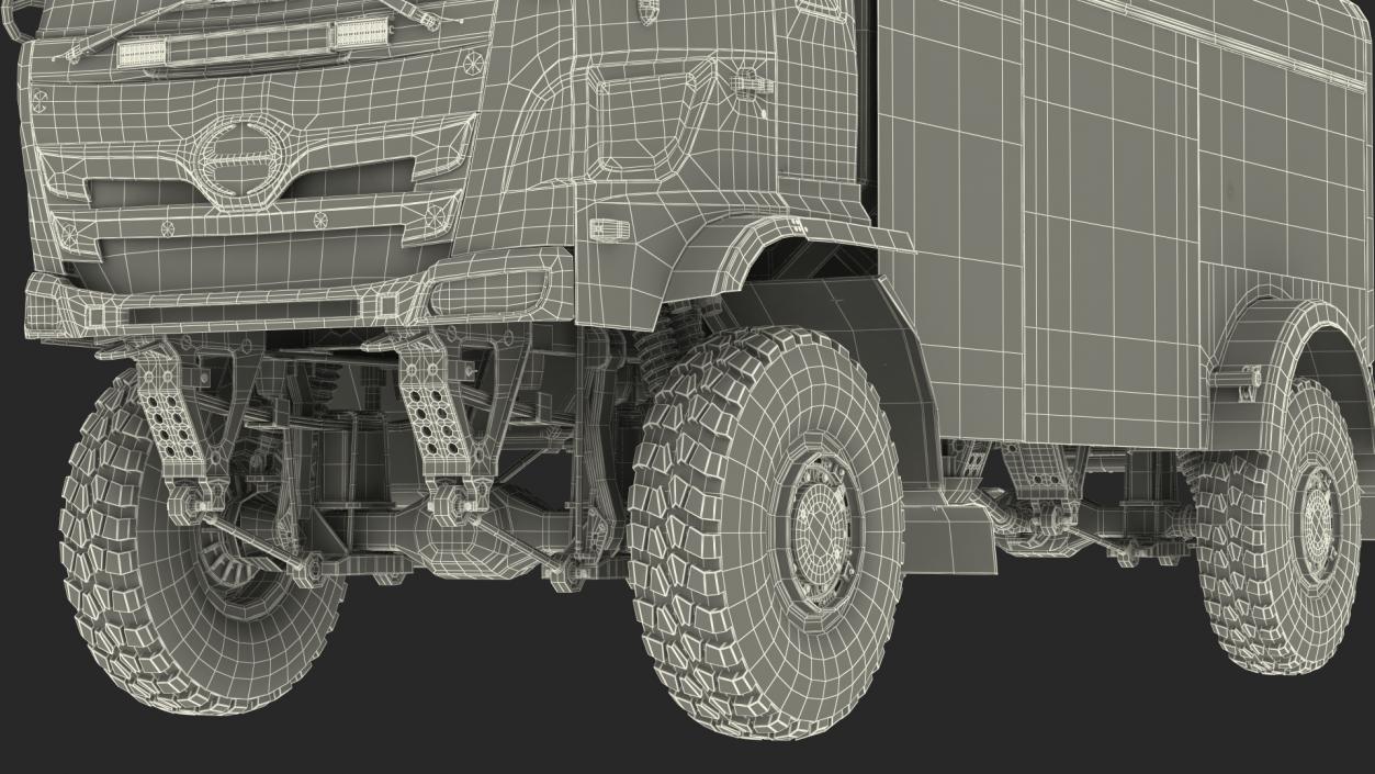 3D Hino Dakar Truck Rigged model