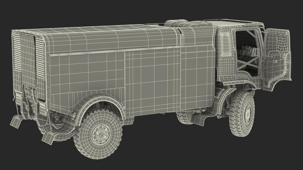 3D Hino Dakar Truck Rigged model