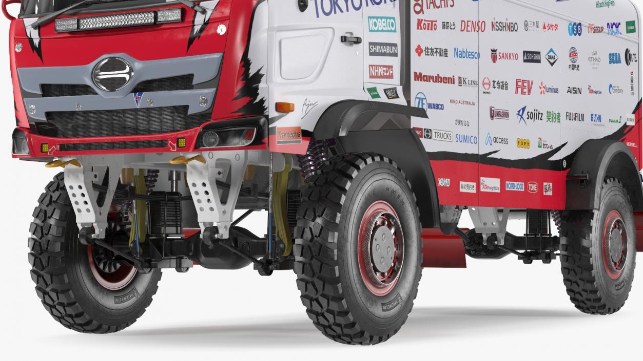 3D Hino Dakar Truck Rigged model