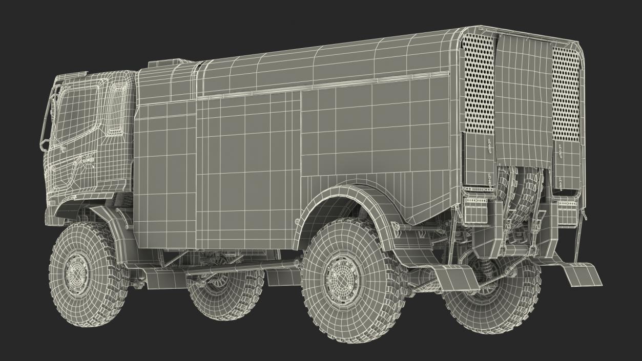 3D Hino Dakar Truck Rigged model