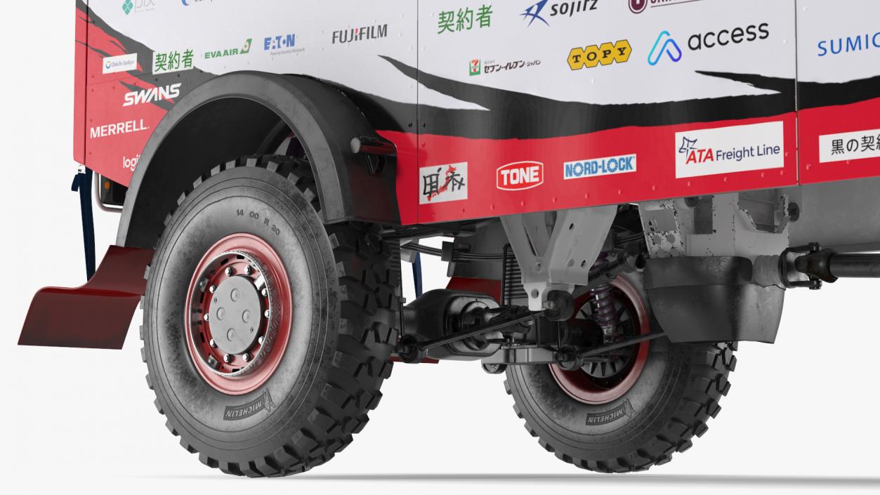 3D Hino Dakar Truck Rigged model